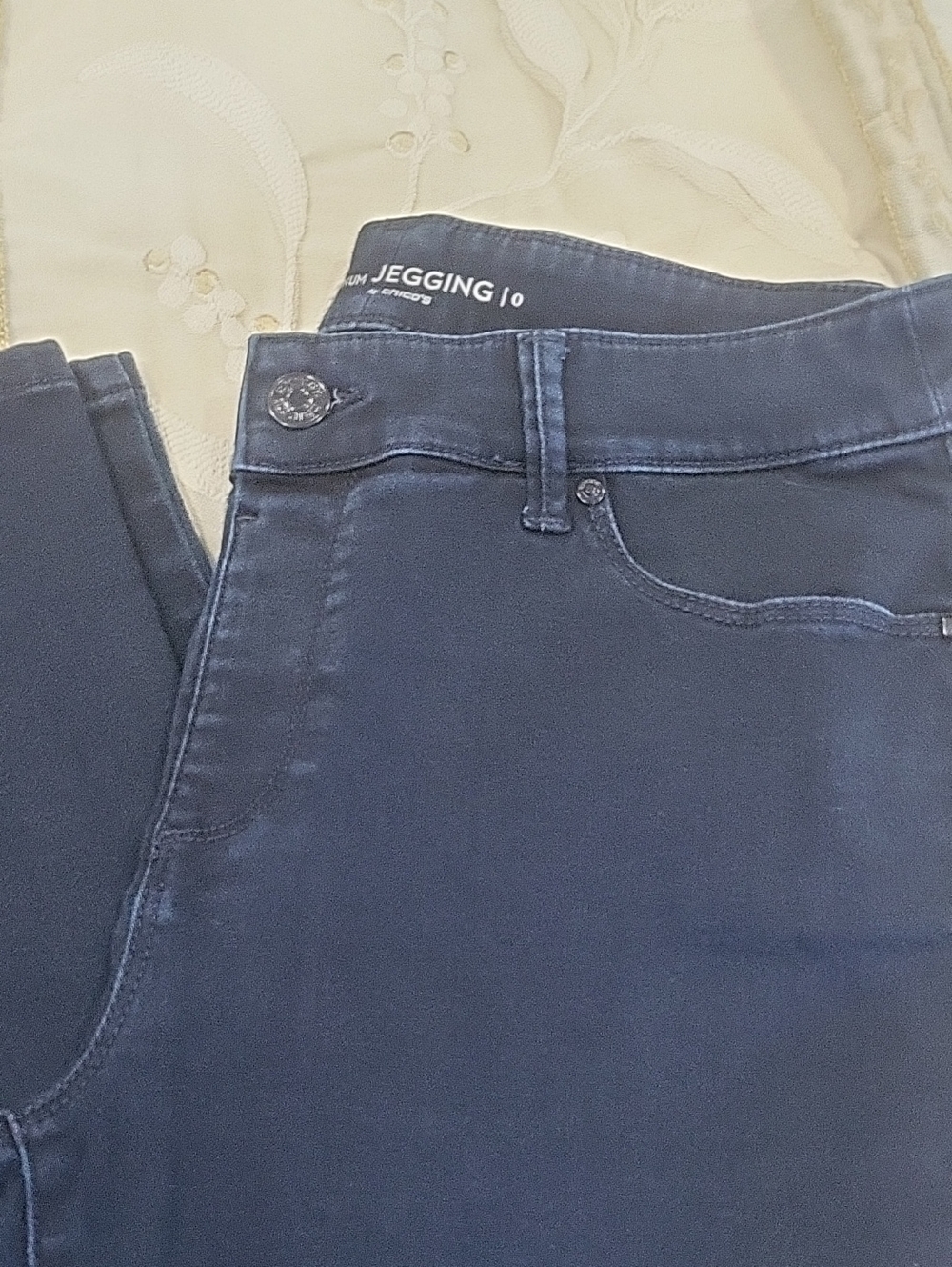 Chico's The Platinum Jegging Jeggings in Navy Size 0 Like New